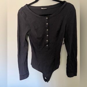 Black Free People Bodysuit
